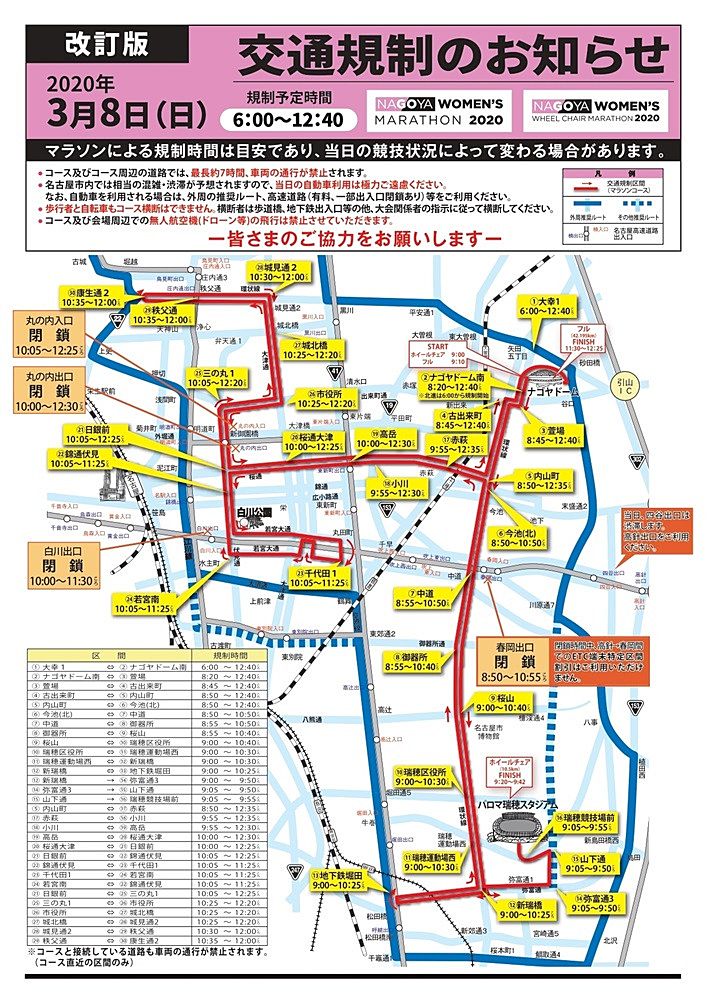 名古屋ウィメンズマラソン2020開催日の内見について【東海住宅　名古屋】